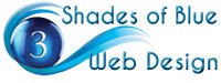 3 Shades Of Blue Web Design Logo